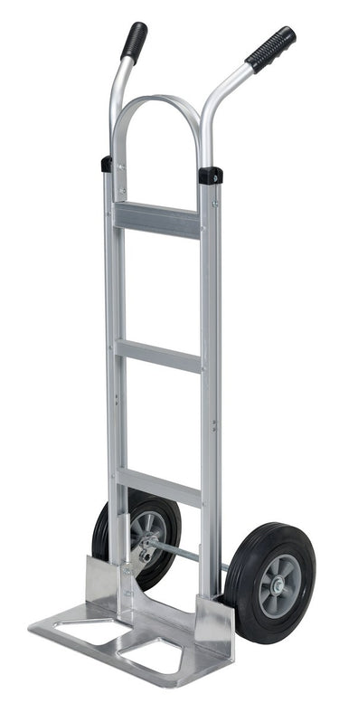 ALUMINUM HAND TRUCK W/HARD RUBBER WHEELS